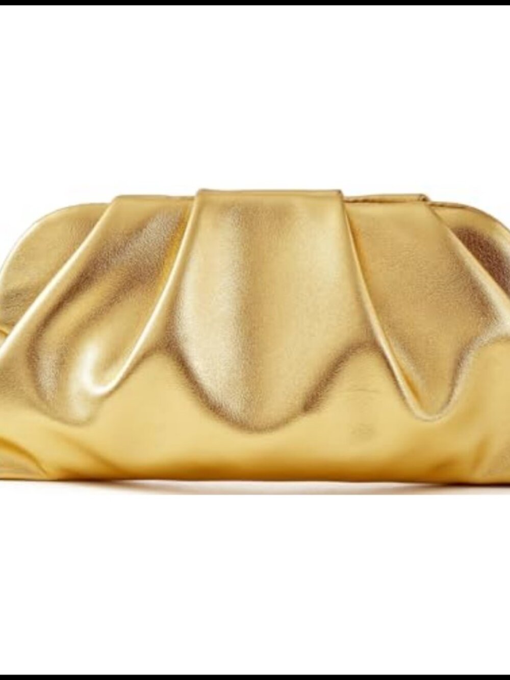 Ruched Evening Clutch Detachable Chain Crossbody Bag